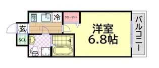 セレニテ難波プリエ【3階】の間取り