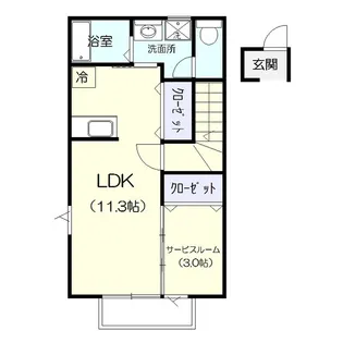 リッチヒルズ長田町【2階】の間取り