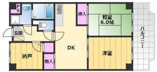 グランドール岸和田【2階】の間取り
