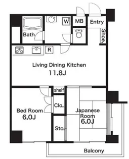 ライブ赤羽【1階】の間取り