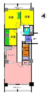 目黒グランドマンション【2階】の間取り