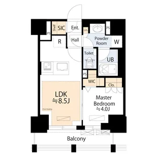 ピアース赤坂【4階】の間取り