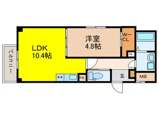 URBAN COURT茨木春日【3階】の間取り