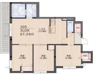 GERBERA(ガーベラ)【2階】の間取り