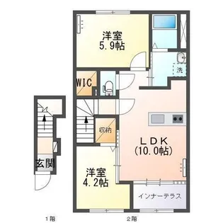 ベラ フェリシア 亀川中央(Bella Felicia)【2階】の間取り