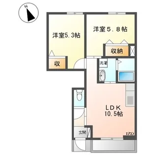 クレア花水木C【1階】の間取り