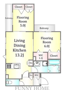 コンフォール成城南【2階】の間取り