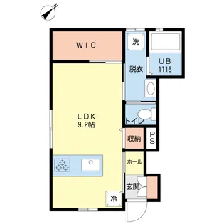 PRE白山浦【1階】の間取り