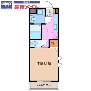 アメニティ江戸橋【1階】の間取り