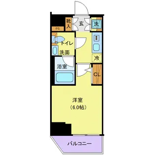 PREMIUM CUBE 品川大崎【11階】の間取り