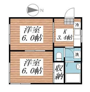 コーポサクラギ【2階】の間取り