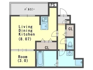 ジーメゾン岩槻【1階】の間取り