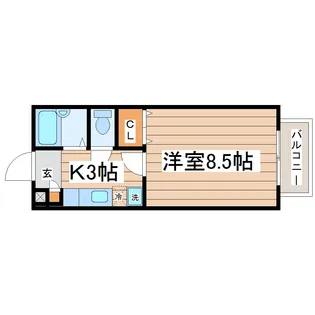 メモリーハウス南仙台【2階】の間取り