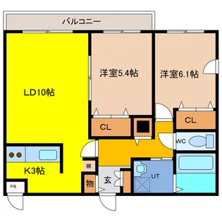 De la porte【3階】の間取り