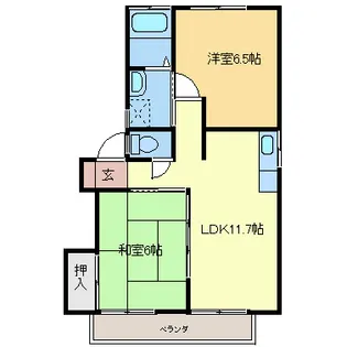 フィオーレ花町D棟【2階】の間取り