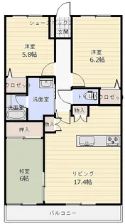 鹿児島志天保山町 貸マンション【11階】の間取り
