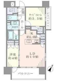 イニシアイオ西麻布【11階】の間取り