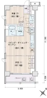 エスティメゾン豊洲レジデンスE【2階】の間取り
