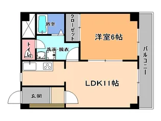 シャングリラ今泉【2階】の間取り