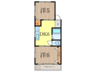 武蔵野サンハイツ7【2階】の間取り