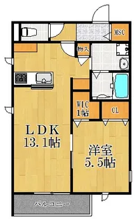 アドゥシール【3階】の間取り