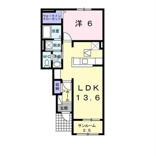 サンビトレスIII【1階】の間取り