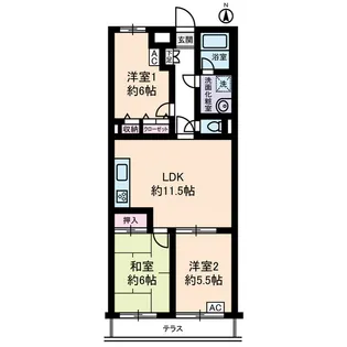 クリオ辻堂参番館【1階】の間取り