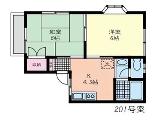 スカイハイツ【2階】の間取り