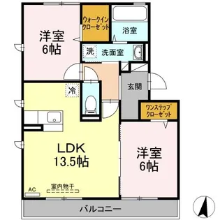 カルチェAsuka【1階】の間取り