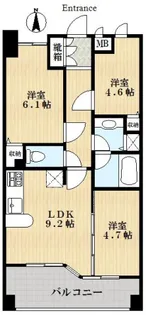ラナイタウングランドハイライズ【6階】の間取り