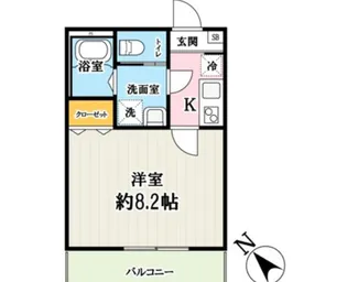 埼玉県ふじみ野市鶴ケ舞2【アパート】の間取り