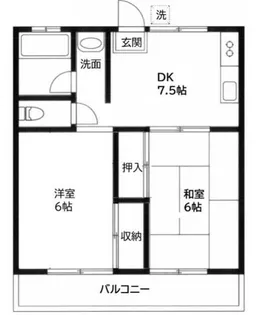 アズマハイツ2【1階】の間取り
