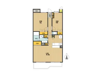 テラス鷺ノ宮【2階】の間取り