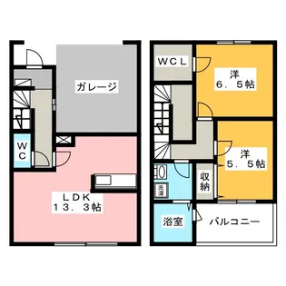 LEON A棟の間取り