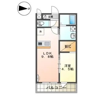 (仮)佐賀市八戸新築アパート【2階】の間取り
