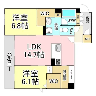 シャーメゾンステージ泉台【2階】の間取り