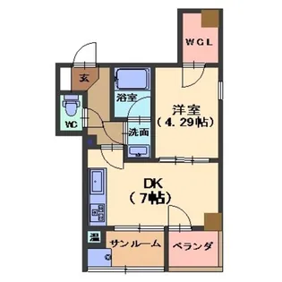 OWL武蔵【5階】の間取り