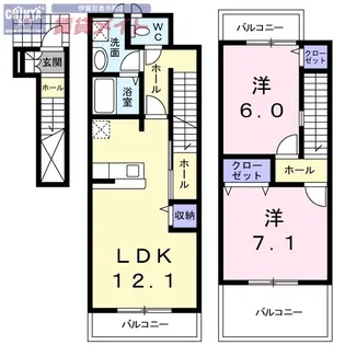 サニーレジデンス上野II【2階】の間取り