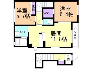 シャーメゾンルーチェ【2階】の間取り