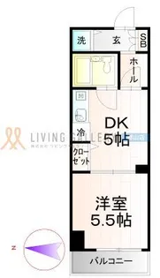 バルミー郡山【1階】の間取り