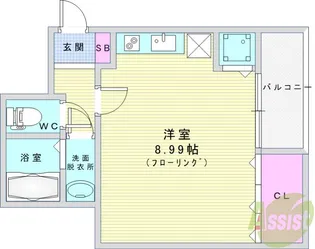 ブラウニー本町【3階】の間取り