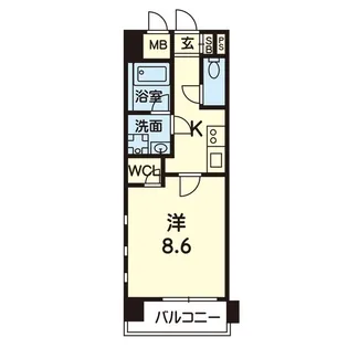 ライズ熊本駅west【2階】の間取り