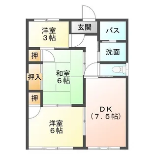 ツインパレスII【2階】の間取り