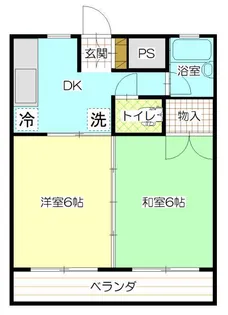 ハイツ大西【2階】の間取り