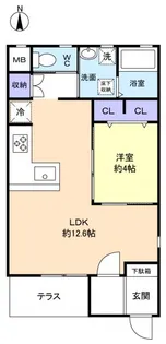 リアン緑が丘B棟【1階】の間取り