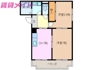 ボヌールシャトウ【1階】の間取り