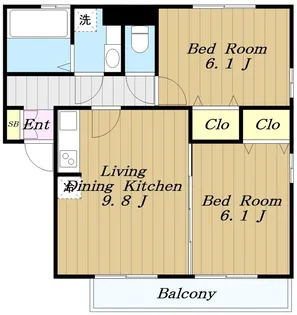 メゾンけやき【1階】の間取り