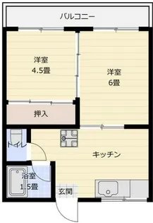 加治屋ハイツ【2階】の間取り