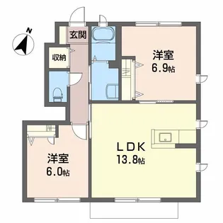 シャーメゾン中之庄【1階】の間取り