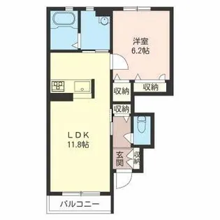 7 ヴィレッジI【1階】の間取り